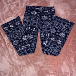 NWOT Navy and white cute elephant stretchy pants